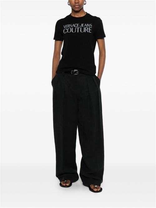 T-shirt donna Versace Jeans Couture nera Versace jeans Couture | 80HAHT09CJ03T899